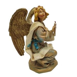 Fontanini Kneeling Angel 7 1/2" Collection Hand Painted Vtg 1995 Nativity Figure